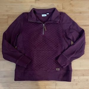 L.L. BEAN QUILTED QUARTER ZIP WOMENS SMALL PETITE